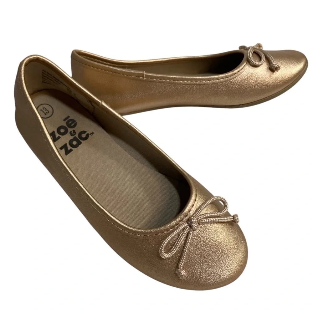 ZOE & ZAC Shoes Ballet Flats Size 13 Rose Gold Padded Footbed